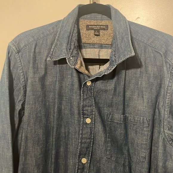 Banana men’s L slim fit Denim Button Down Jean - Picture 3 of 6